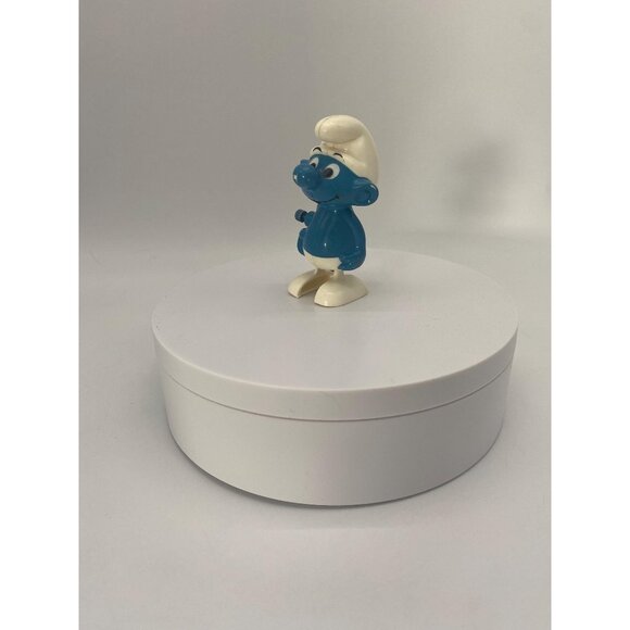 Vintage 1980 Peyo Wind Up Smurf Toy - Picture 1 of 6